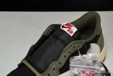 Low Travis Jordan OLIVE OG Scott BLACK Air 1 x 0624